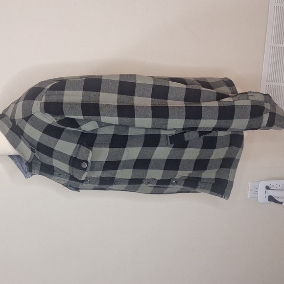 Tailor Vintage Men's M Shacket Sherpa Lined Buffalo Plaid Green Mistletoe - Picture 4 of 10